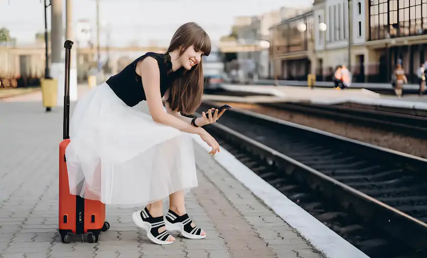 Girl at the station - Preparing to work in Night Clubs